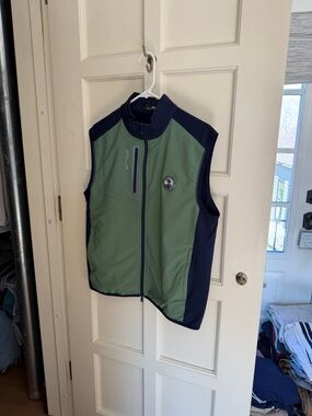 RLX Ralph Lauren Pebble Beach Golf Links Vest | Green & Navy | Full Zip